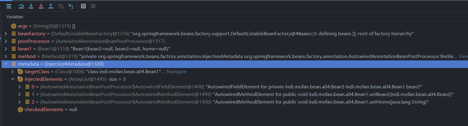 InjectionMetadata对象中包含的信息